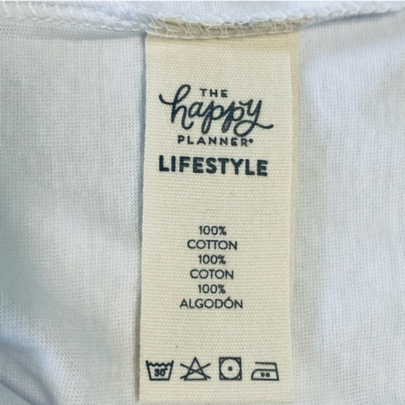 NEW The Happy Planner Happy Face Short Sleeve Cotton Graphic Tee Size M - Picture 5 of 6